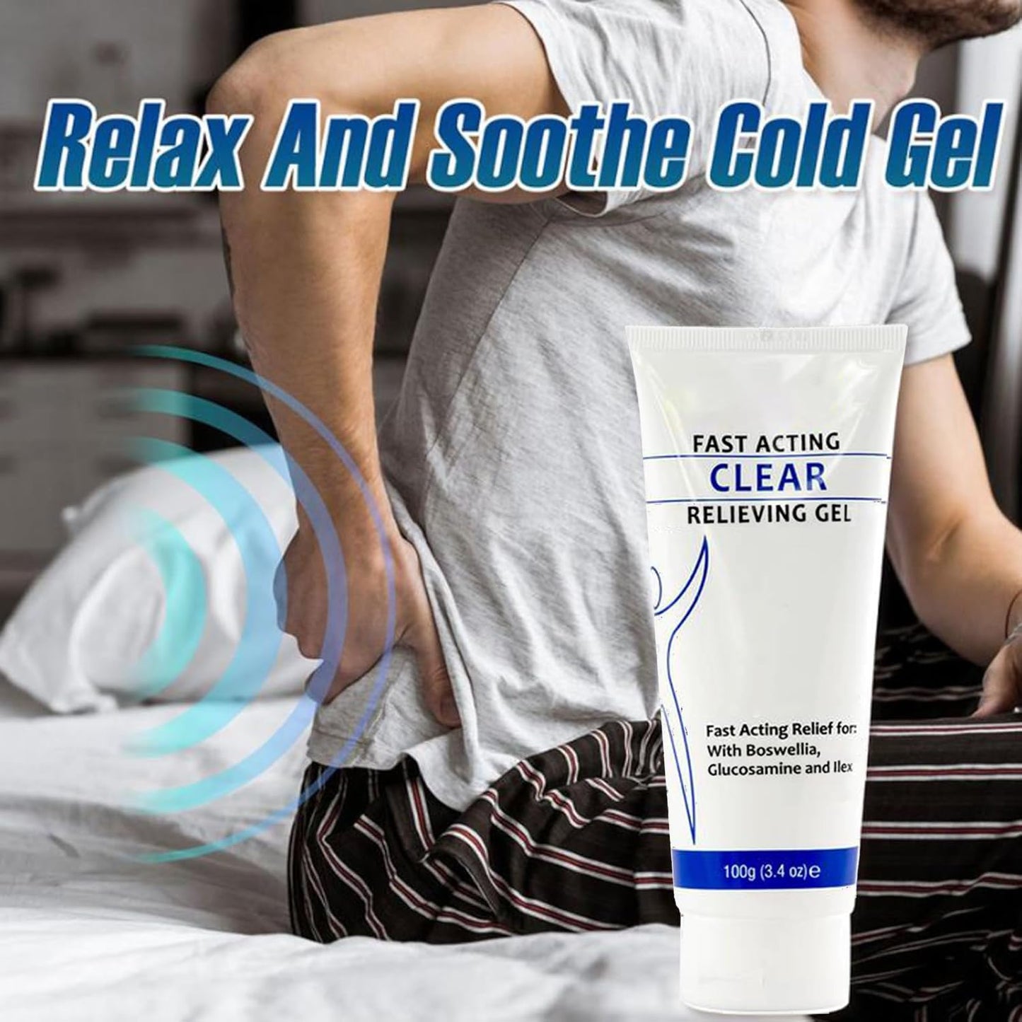 TIMLIFE Soothing Cooling Gel 100g, Relieve Muscle Tension,Sports Soothing Cooling Body Care Lotions,Cooling with Menthol and Fra