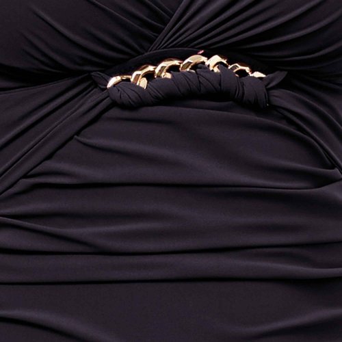 Profile by Gottex Unchain Halter Swimdress Bathing Suit for Women, Size 10, Black
