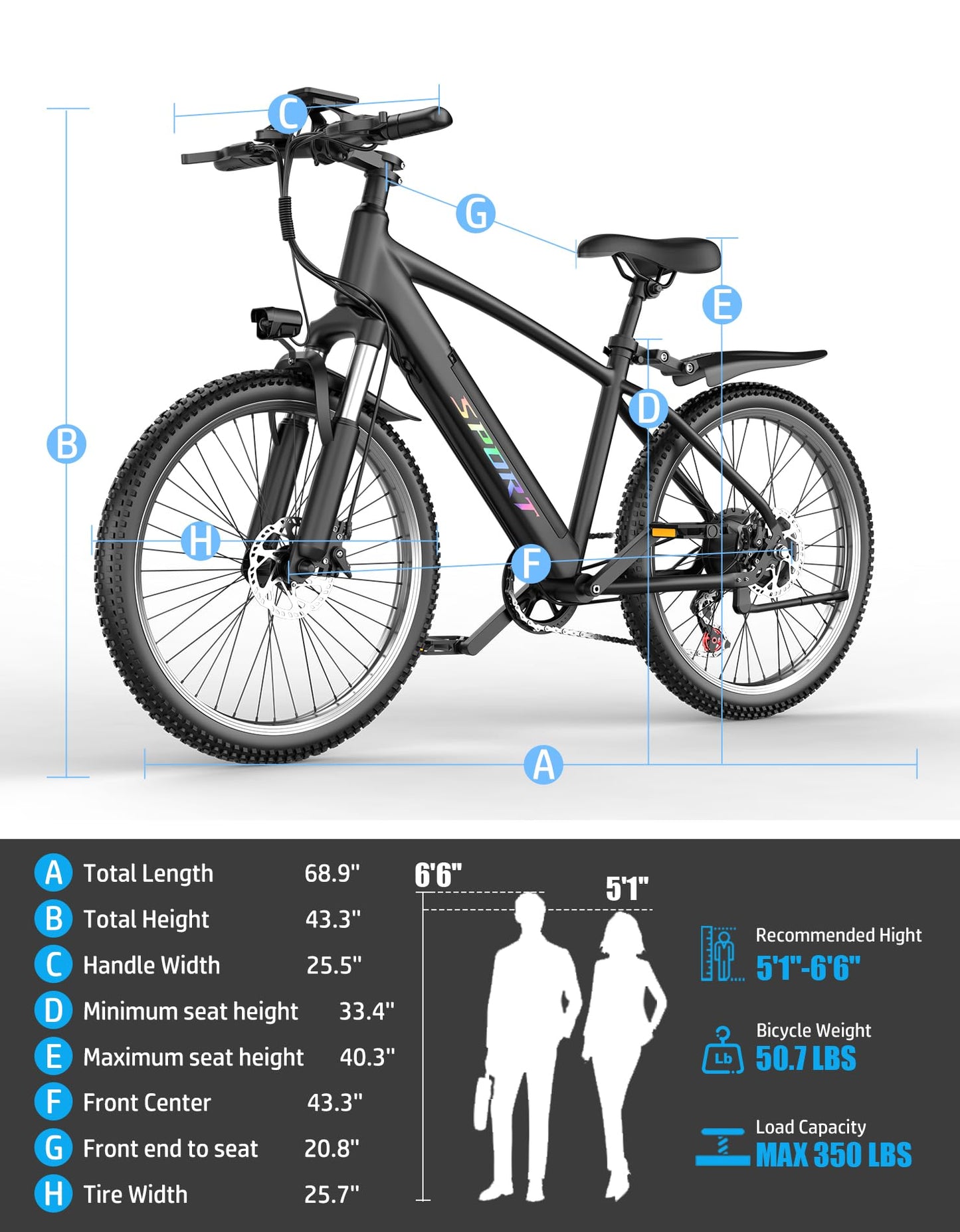 Pikabike Electric Bike for Adults, 1500W Motor Ebike, Max 65Miles 28MPH, 26" Electric Mountain Bike, 480Wh Removable Battery EBike, 7-Speed & Front Suspension, Electric Bicycle for Commute