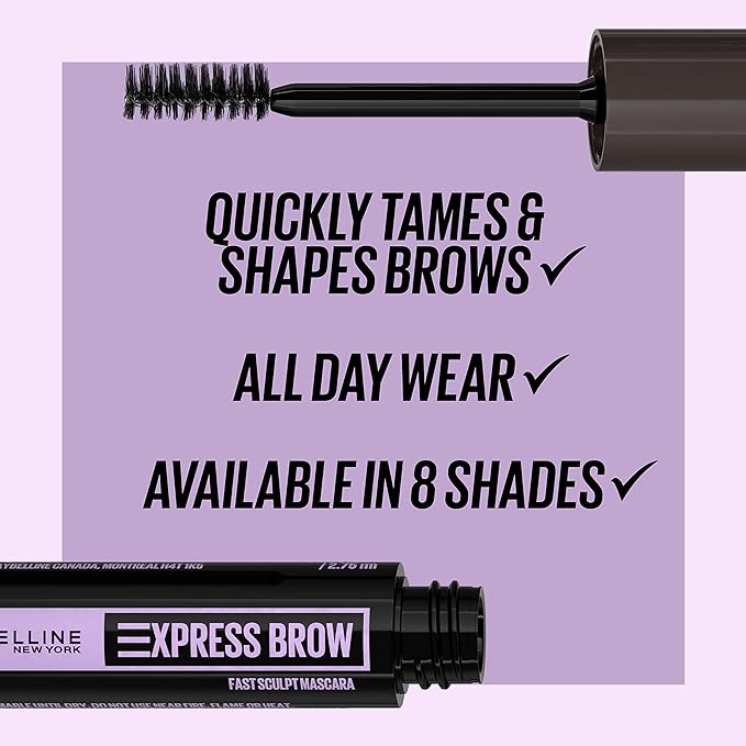 Maybelline Brow Ultra Slim Defining Brow Pencil + Brow Fast Sculpt Brow Gel Makeup Bundle, Includes 1 Blonde Eyebrow Pencil and 1 Clear Eyebrow Gel