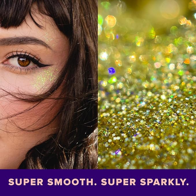 UNICORN SNOT Holographic Face Glitter & Body Glitter Gel: Glitter Makeup, Festival Rave and Anime Cosplay, Halloween Costume Makeup - Vegan & Cruelty Free, 1.7 oz 3-Pack (Flamingo/UV/Bling)