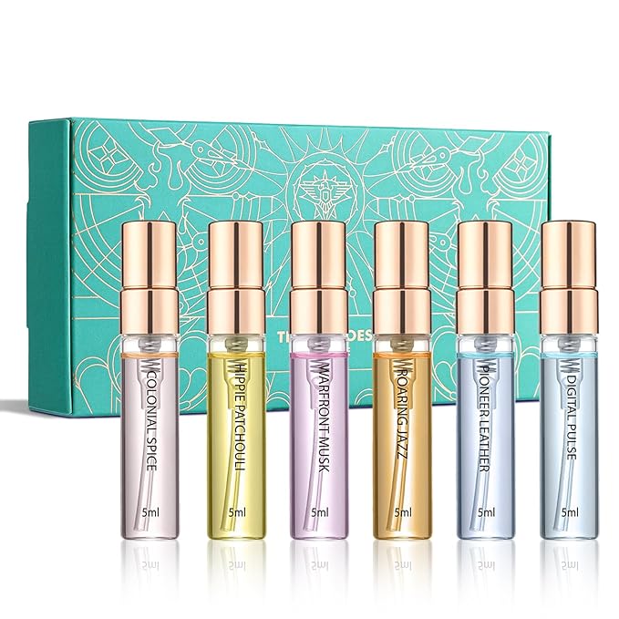 Perfume for Women Set of 6 - Time Echoes Perfume for Women Perfect for Gifting or Personal use, Long-Lasting Fragrance Perfum for any Accasions, Holiday Gift Set(6 Count, 0.17 oz)