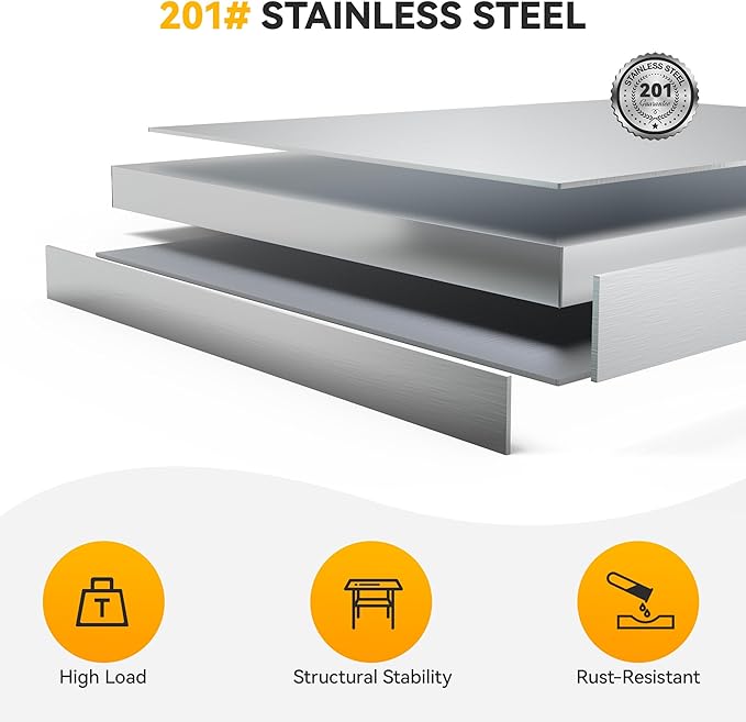 DWVO 30x24in Stainless Steel Table, NSF Metal Prep Worktable with 2 Adjustable Shelves & Wheels for Kitchen Restaurant Hotel Garage Warehouse Home