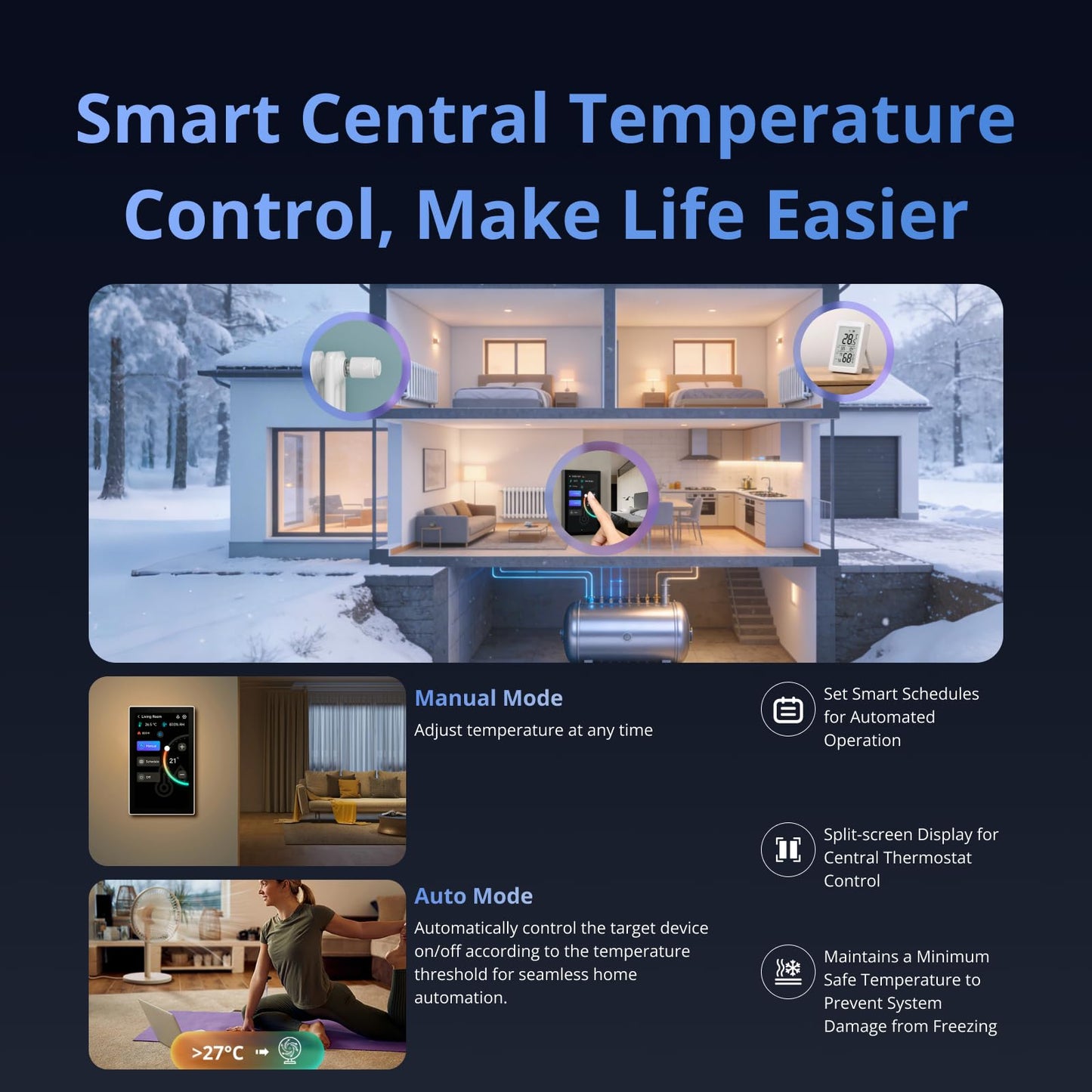 SONOFF NSPanel Pro 120 Smart Home Control Panel (Black)