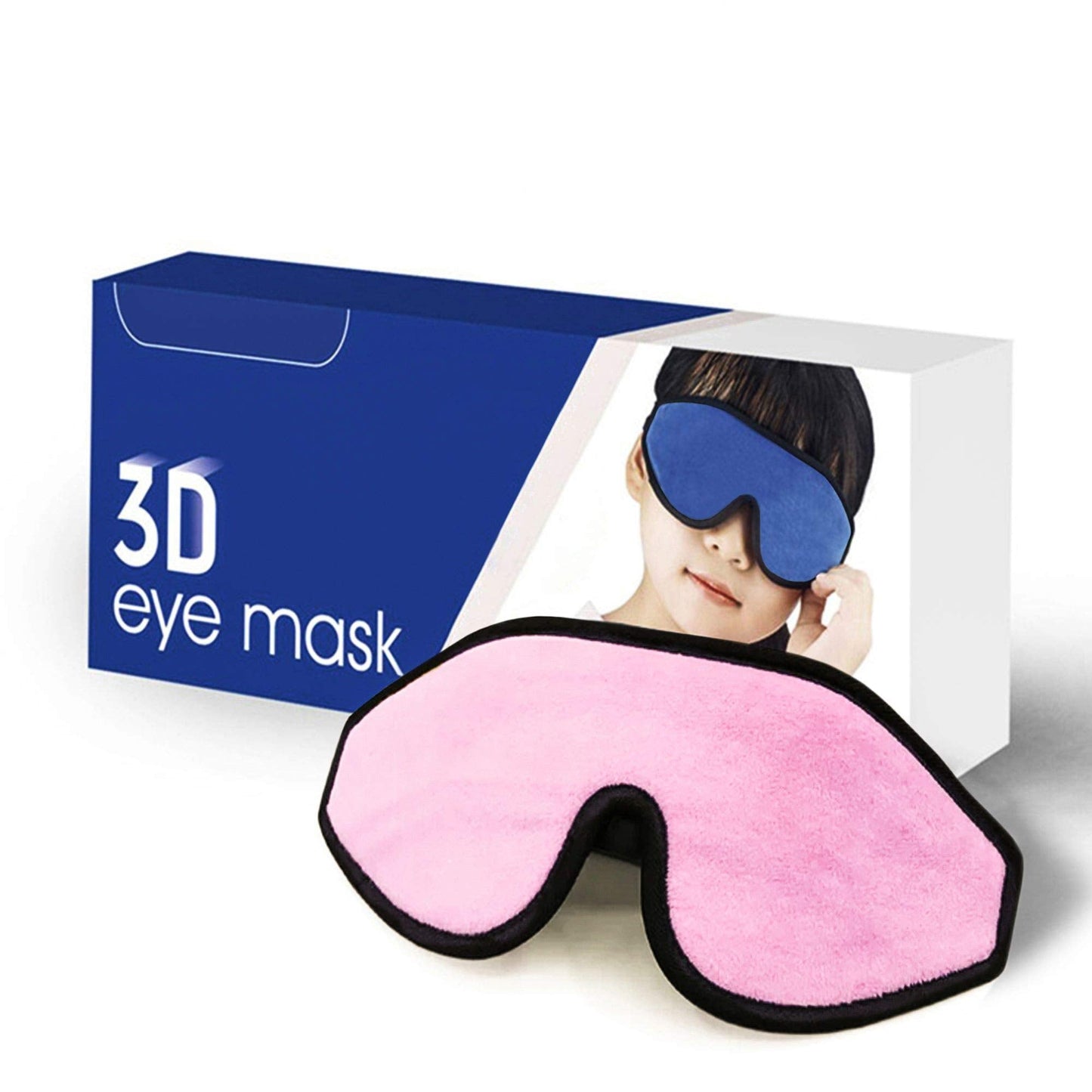 ASTRA VENA 3D Sleep Mask for Kids, Light Block Sleeping Blindfold Memory Foam Contoured Eye Mask for Sleep, Adjustable Strap Eye Cover and Travel Sleep Mask for Boys Girls,Light Blue