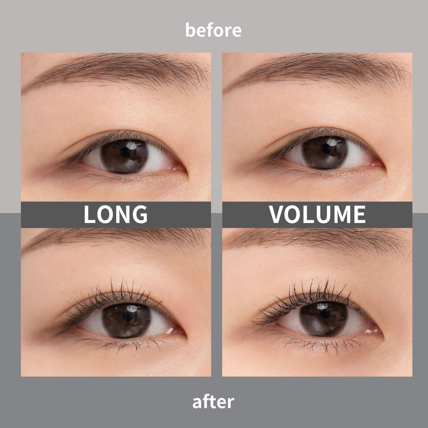 rom&nd HAN ALL FIX MASCARA L02 Long Ash, Intense Length, Smudge-Proof, Clump-Free, Long-Lasting, Volumizing, Buildable & Lightwe