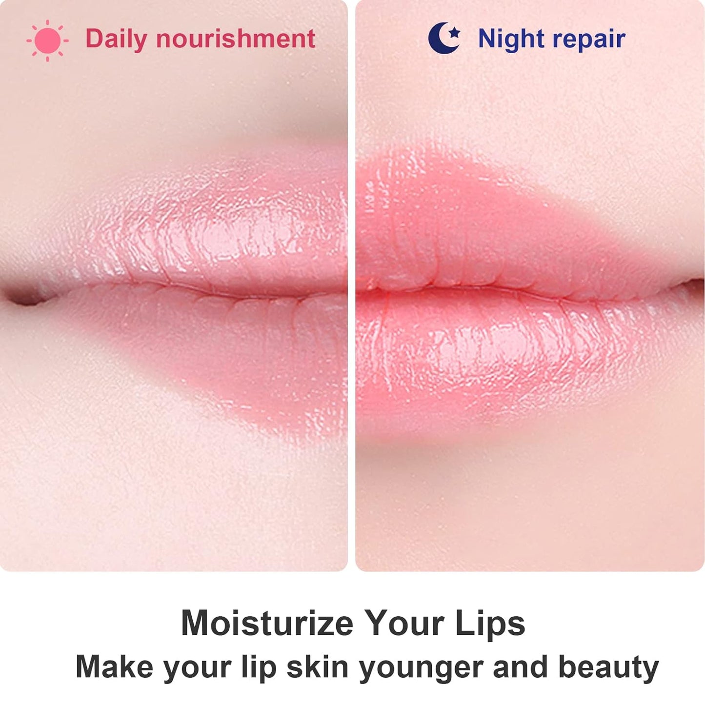 Permotary 30 PCS Collagen Lip Mask Crystal Lip Care Gel Pads for Moisturizing & Reducing Chapped, Smoothing Lip Fine Lines-Lip Patches for Firms & Hydrate and Plump Your Lips