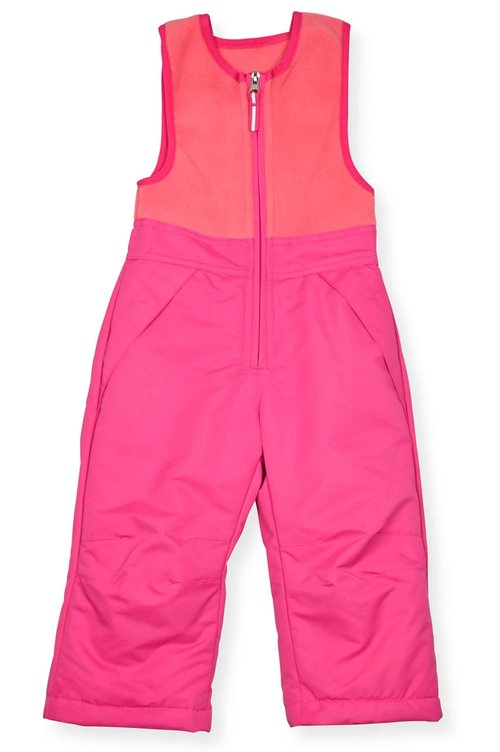 Arctic Quest Little Girls Bib Snow Pants and Ski Jacket Water-Resistant Snowsuit For Kids Winter Jacket For Girls, Intense Pink 3, 5-6