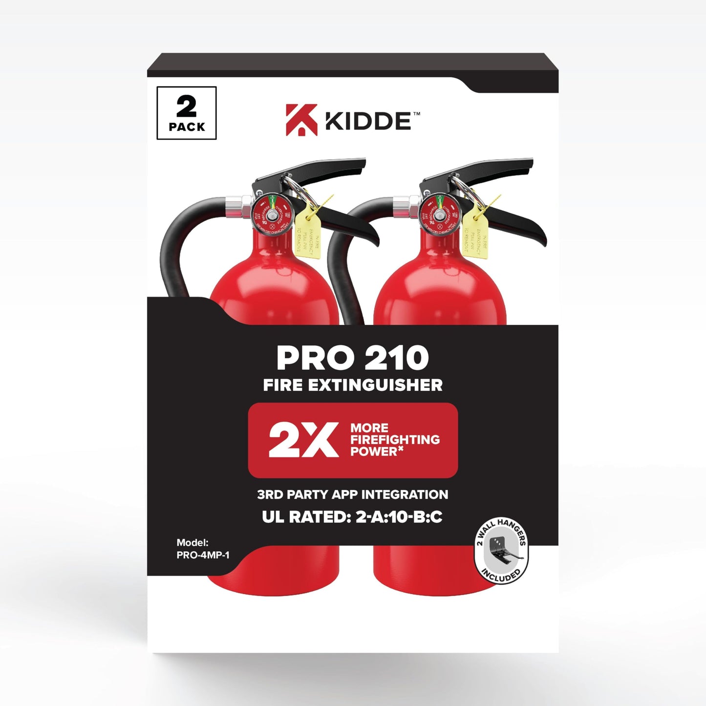 Kidde Commercial-Grade Fire Extinguisher for Office, Schools, Rechargeable, 2A10BC, 2 Pack