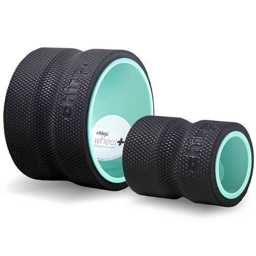 Chirp Wheel Foam Roller – Targeted Back & Neck Relief, Lumbar Spine Stretcher, Spinal Decompression Back Stretcher, Massage Roller with Density Foam for Physical Therapy, Supports 500lbs, 2-Pack Mint