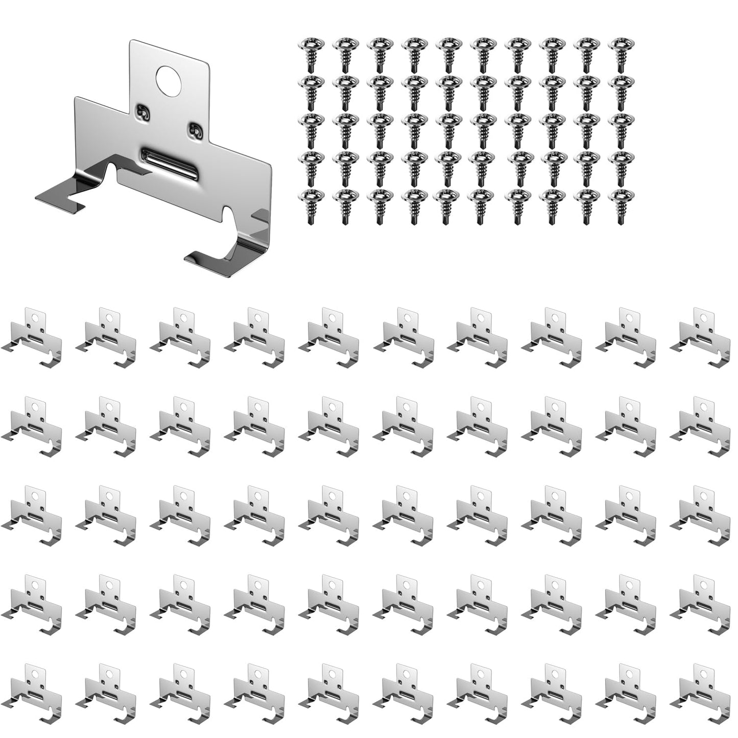 ROOWINTOO Recessed Light Clips for retrofitting, Downlight Clips with Torsion Springs - 50 Pack (25 Pairs)