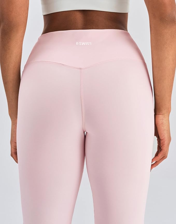 K-Swiss Flare Leggings for Women 32" - High Waist Wide Leg Bell Bottom Bootcut Yoga Pants for Casual Lounge