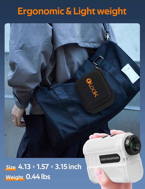 Olook Golf Rangefinder, 546/1100 Yards Laser Range Finder, 6X Magnification, Flag Pole Locking Function, High-Precision Rangefinders for Golfing Hunting, Battery Included