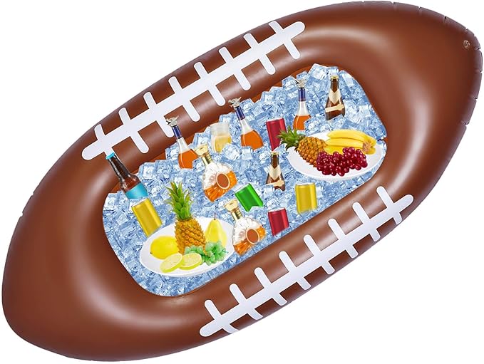 Deekin 60 x 27.5 Inch 1 Pcs Inflatable Football Beverage Cooler for Football Party Decoration Party Drink Cooler PVC Infla...