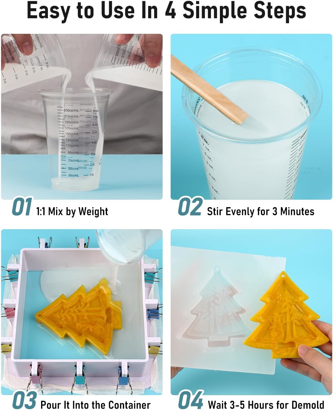 Nicpro 90oz Silicone Mold Making Kit, 15A Platinum Liquid Silicone Rubber, Flexible Silicone Molds Maker Mix Ratio 1:1 for Casting 3D Resins Candle Soap Molds DIY with 12 Mica Powder, Mixing Cups