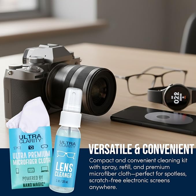 Powered by Nano Magic Eyeglass Lens Cleaning Spray | Ideal for Glasses, Phone, Electronic Screens, Optic Surfaces, Coated Surfaces - Made in USA