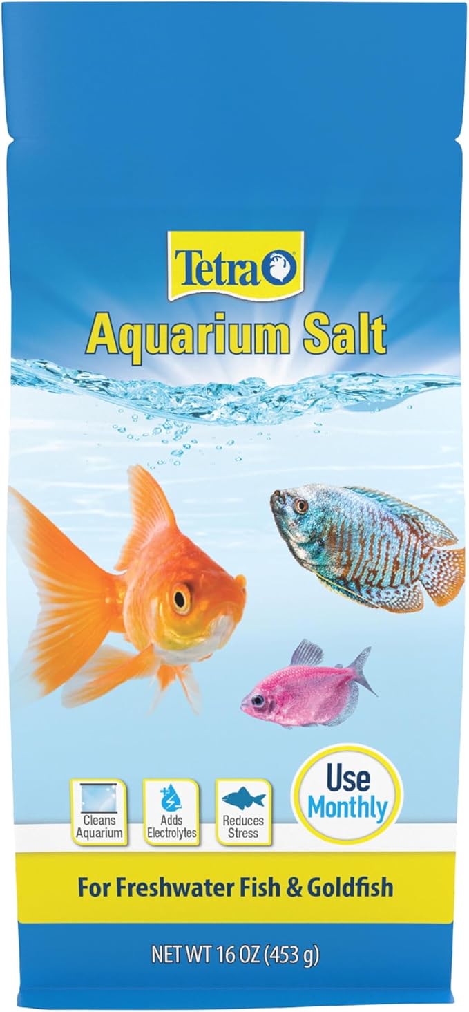 Tetra Aquarium Salt for Freshwater Fish Tanks, 16 Ounces, Salt for Tropical and Goldfish Aquariums Enhances The Health of ...