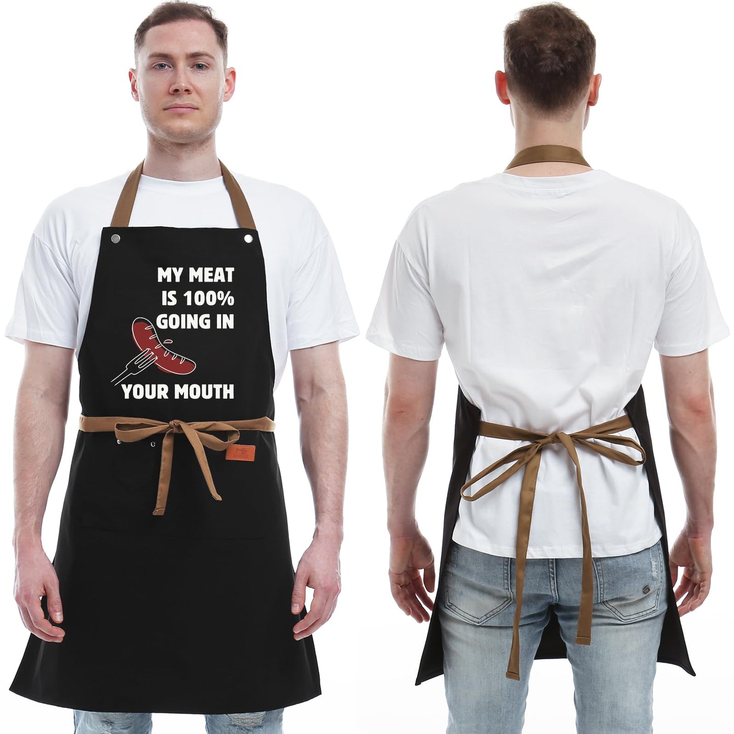 REHAVE Funny Gifts for Men and Women – Naughty Birthday Gifts for Husband, Boyfriend, Fiance, Guy, Him, Friends – Grilling gifts – Unique Birthday Gifts – Men's Cooking BBQ Apron Joke Gifts for Him