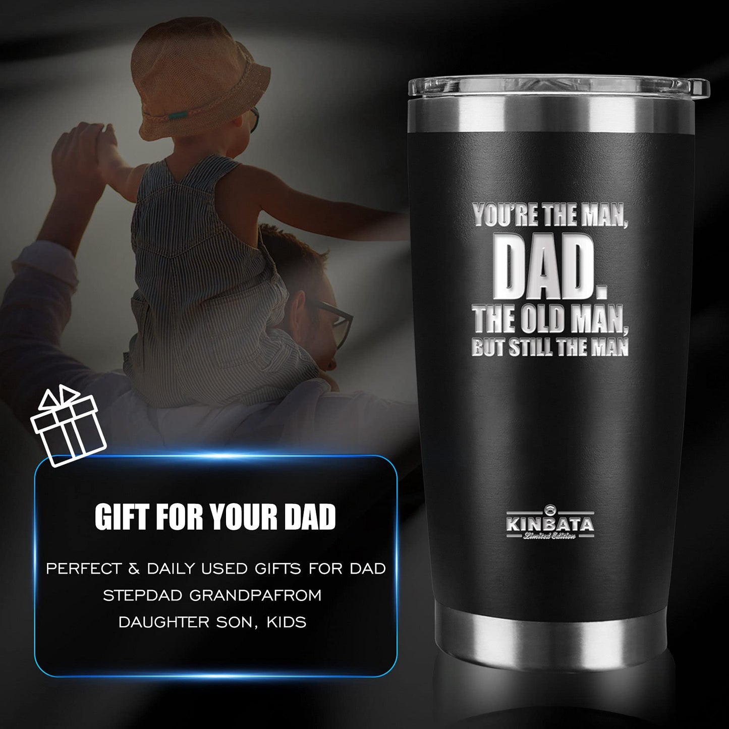 KINBATA Birthday Gifts For Dad-Fathers Best Day Gift for Dad Ever Gifts for Men from Daughter Son Wife Personalized Present for Him PaPa Multitool