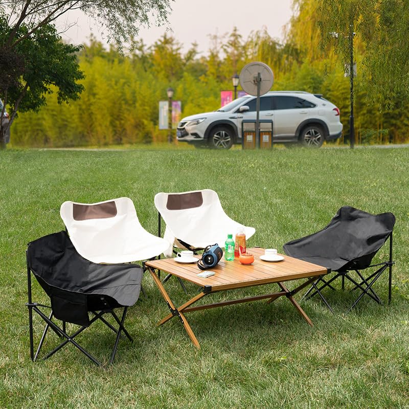 Folding Camping Chair, Portable Outdoor Backpacking Chair for Fishing, Hiking, Picnic, Camping, Beach, Lawn, Concert, Ultr...
