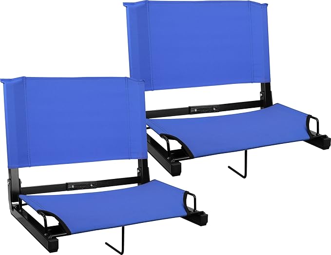 Sports Unlimited - Bleacher Chairs with Back and Cushion - Stadium Seats with Back Support Wide and Regular, Stadium Chair