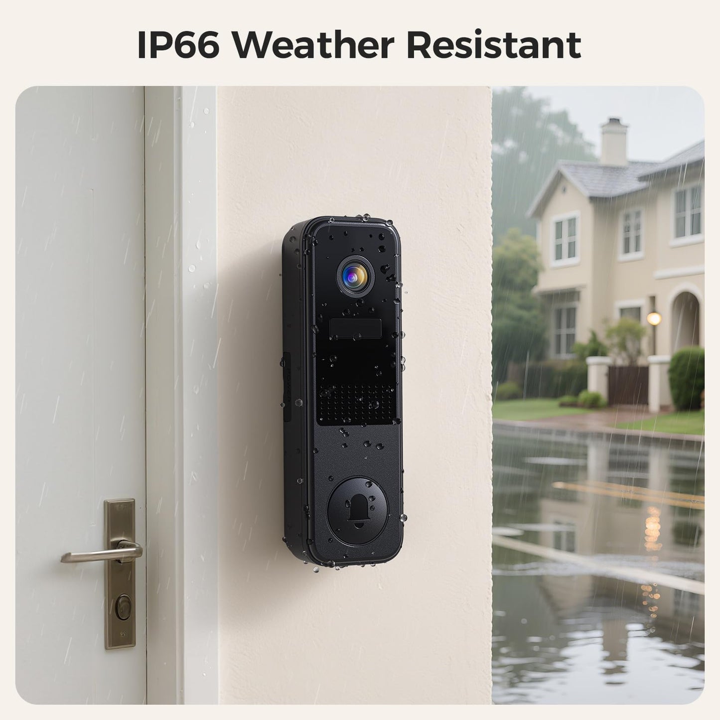 Belleye DB4 2K Battery Video Doorbell, Smart Wireless Doorbell Camera with Ring Chime, Live View with Two-Way Talk, AI Detection and Real-Time Notification, Compatible with Alexa and Vicohome