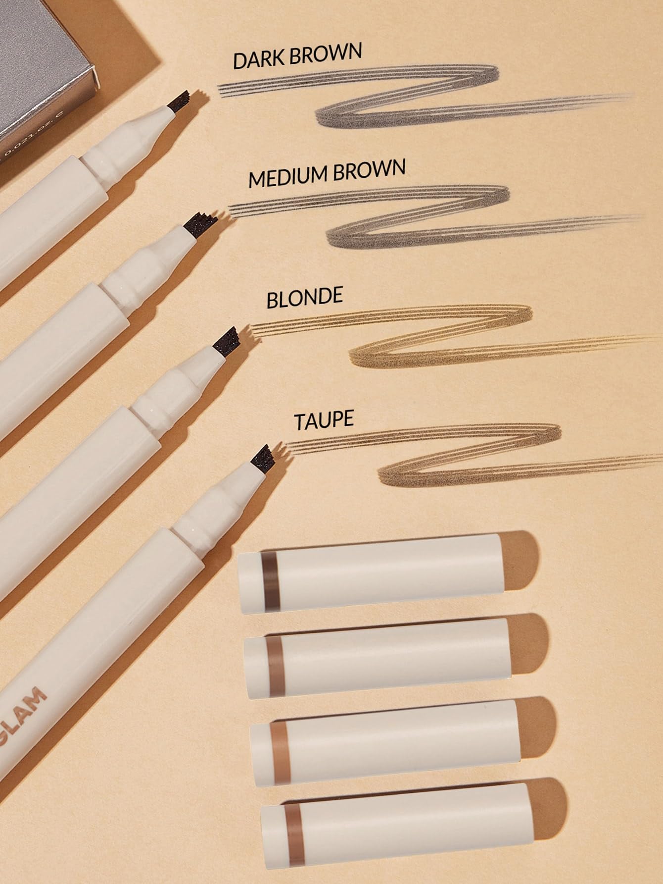 SHEGLAM Feather Better Liquid Eyebrow Pencil Long Lasting Smudge Proof Waterproof Natural Fuller Eye Brow Pen - Dark Brown