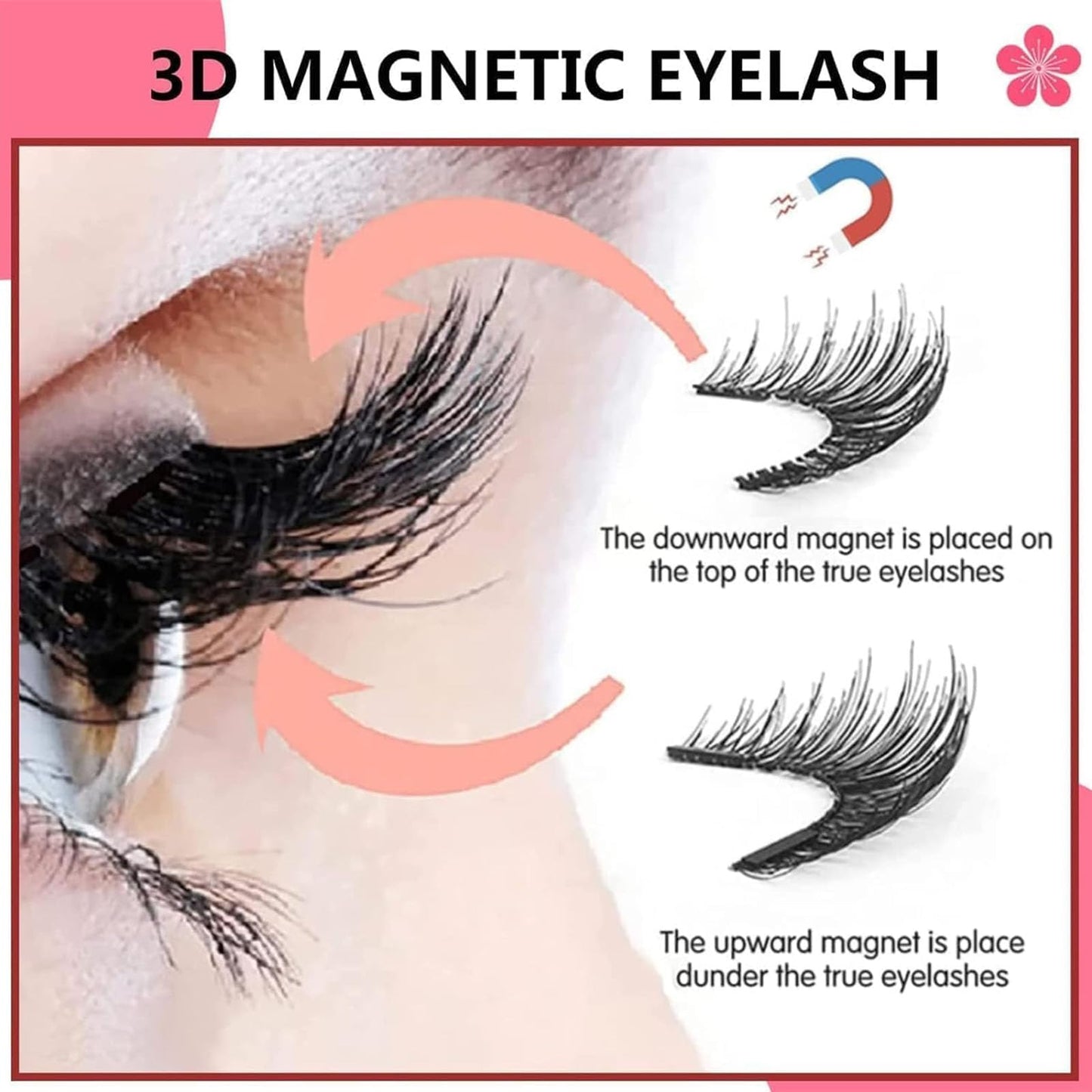 Giani Magnetic Lashes Kit, Flylash Magnetic Lashes with Applicator, Eyelashes Magnetic Lashes with Clamp, Magnetic Eyelashes Natural Look Easy, Quick, Safe (Fuller)