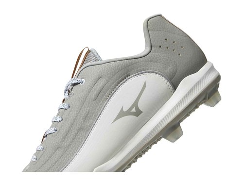 Mizuno Ambition 3 Low TPU Mens Molded Baseball Cleat | Grey-White | US Mens 6.5