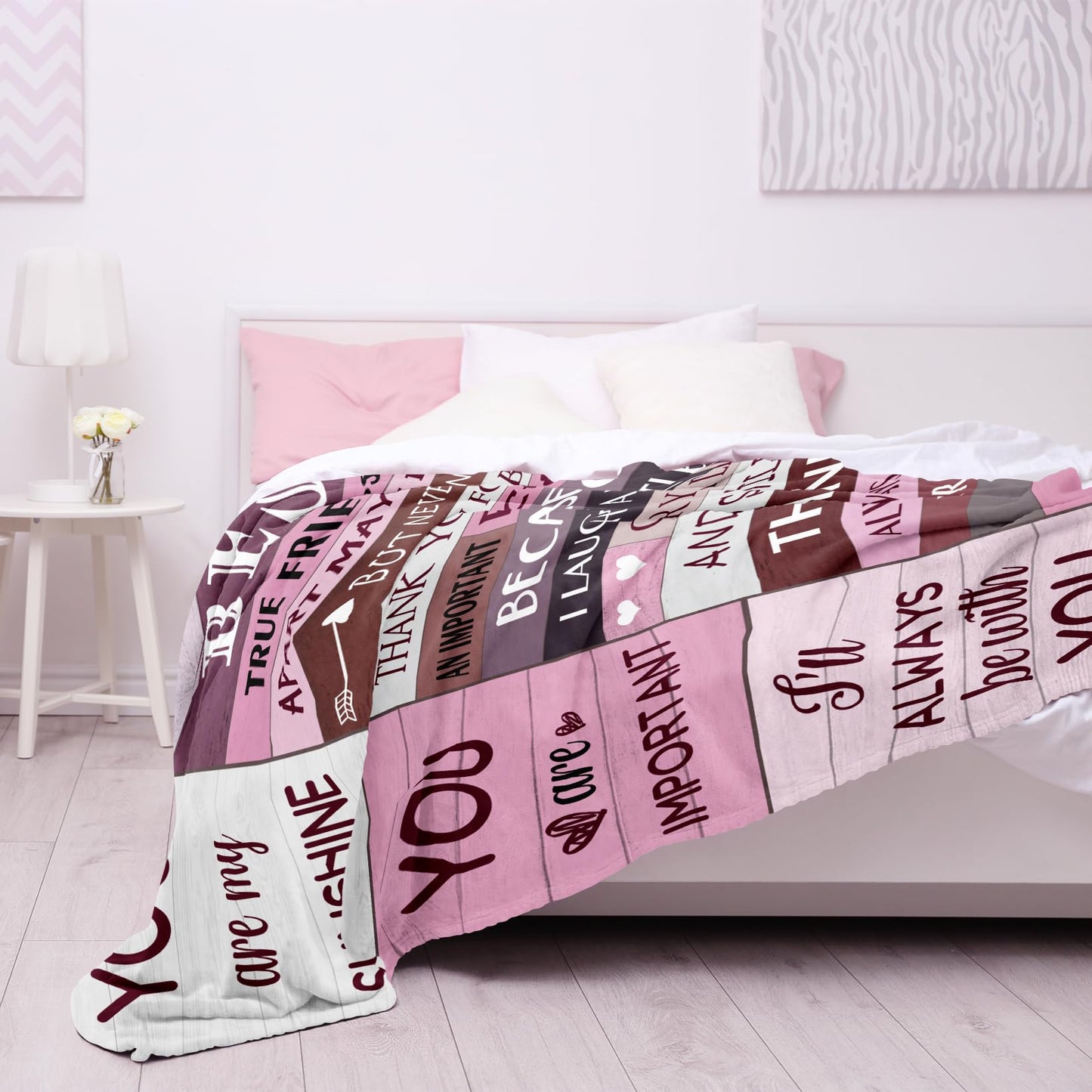 Pozevan Best Friend Birthday Gifts, Bestie Gifts for Women, Friendship Present, Soul Sister Gifts Ideas Blanket (60x50 Inches)