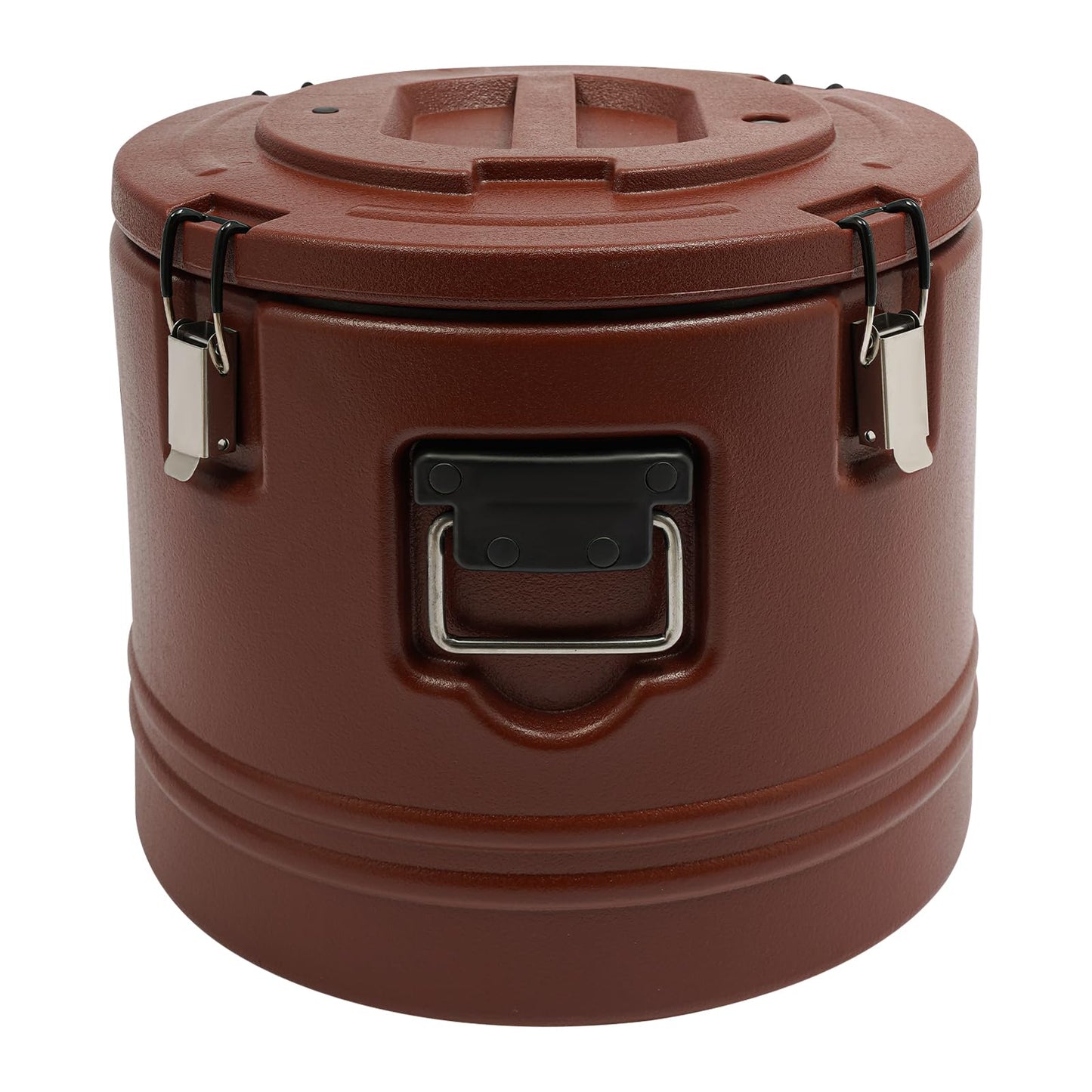 Commercial Insulated Food Container, 32QT/8Gal Insulated Soup Container Bucket Commercial Food Warmer Insulation Barrel for Hot or Cold Food for Restaurant, Canteen, Home (Brown)