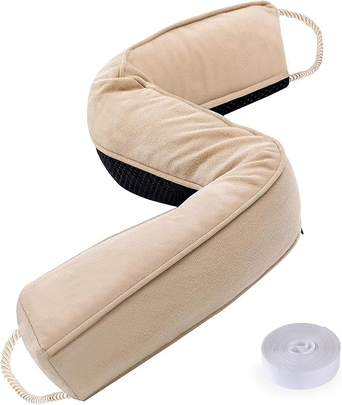 Sunolga 32" Door Draft Stopper Blocks Hot Cold Air with Removable Washable Cover for Gaps Up to 3", All-Season Noise and Wind Seal for The Bottom of Door and Window, Beige
