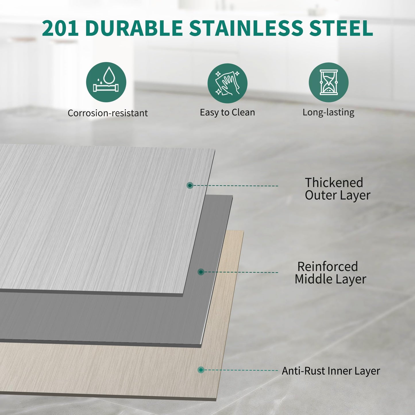YITAHOME 60" x 24" Stainless Steel Table for Prep & Work with Backsplash, NSF Commercial Heavy Duty Table with Undershelf for Home Kitchen Restaurant Garage Warehouse