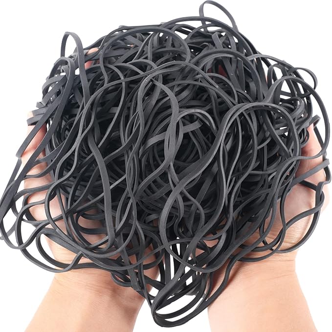 Rubber Bands Trash Can Bands Fits 8-33 Gallon Black 140 Pack, Heavy Duty Big Large rubber bands for Trash Cans Elastic Bands for Office Supplies File Folders Cat Litter Box Rubber Bands 7x1/8 inches