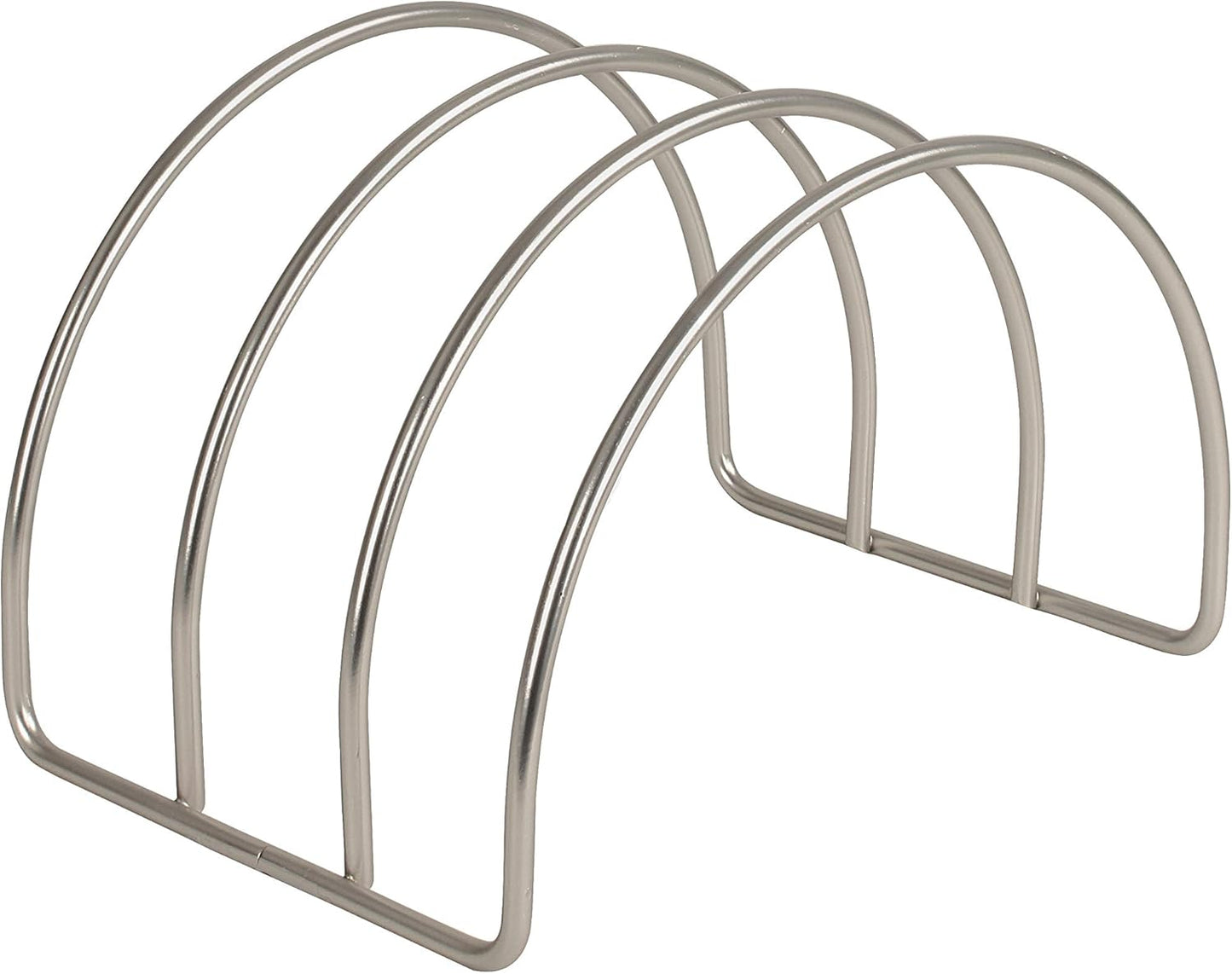 Spectrum Kitchen Cabinet Organizer for Plates and Bowls Satin Nickel Arch 3 Slot Cabinet Organizer for Dishes Plates Cutting Boards Cookie Sheets Trays, Lid Organizer Rack for Kitchen Storage