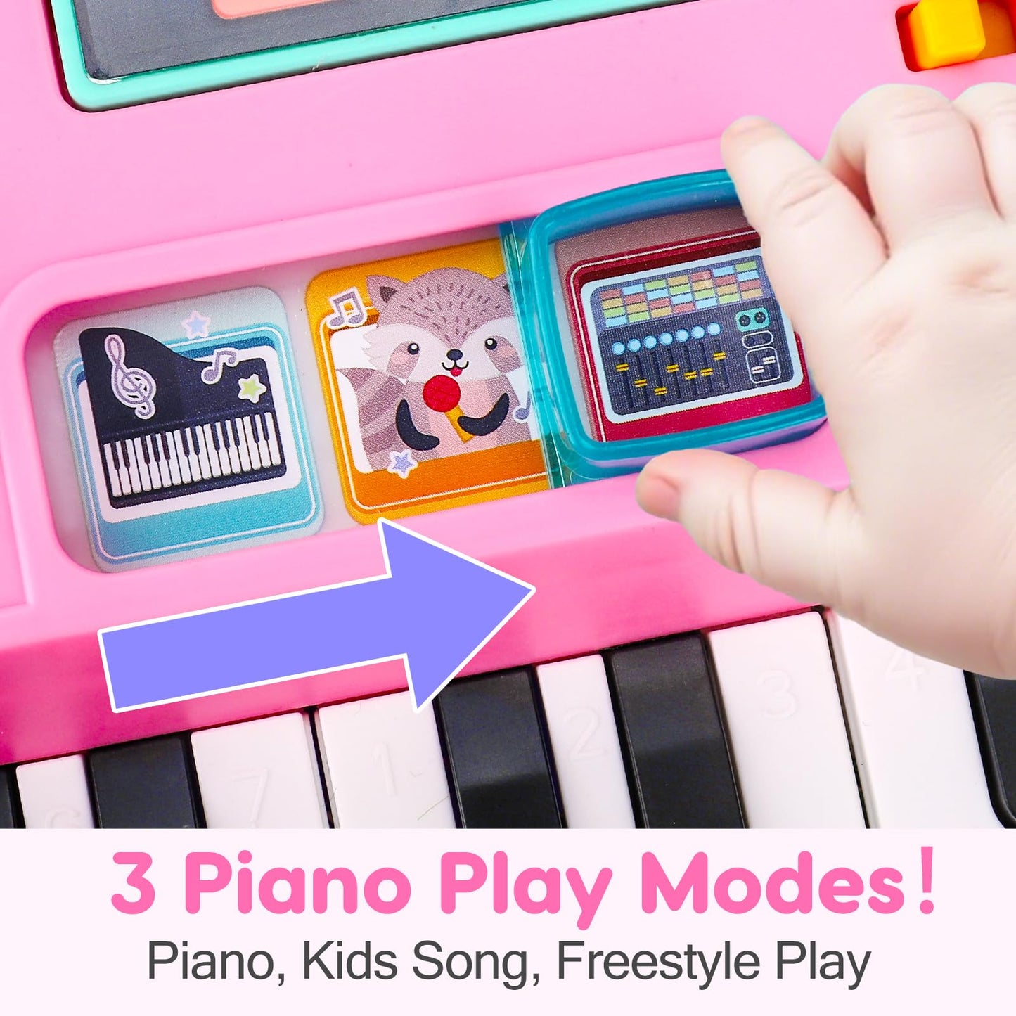 Baby DJ Table for Toddlers 1-3 with Music & Light, Musical Baby Piano Toys 6-9-12-18 Months Toddler Activity Table Music Instruments Learning Toys for 1 Year Old Girl Birthday Gifts Toddler Age 0-2
