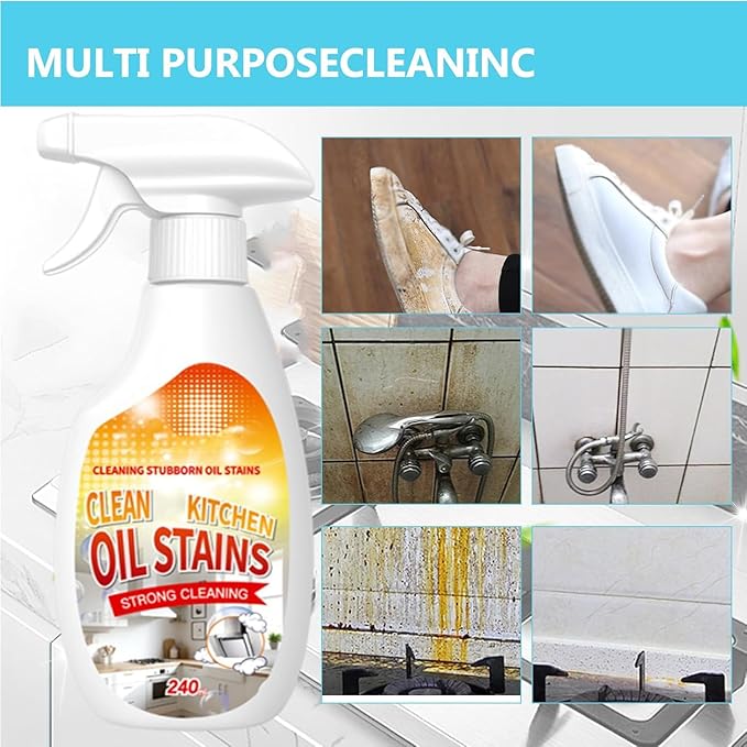 FIELL Heavy-Duty Kitchen Degreaser Foam Cleaner,Clean Kitchens Up Kitchen Oil Stains spray,Heavy Oil Stain Cleaner Kitchens,Multi Functiona Foam Cleaners Spray (3PC)