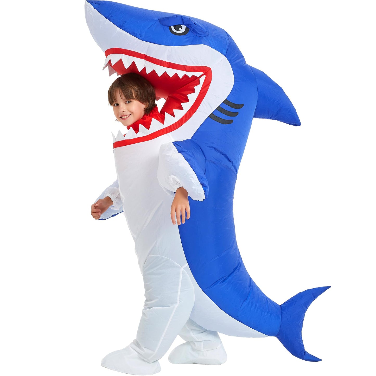 One Casa Blow Up Party Costume,Inflatable Costumes for Kids, Full Body Shark Costume,Halloween Costumes for Boys Girls (4-5YRS)