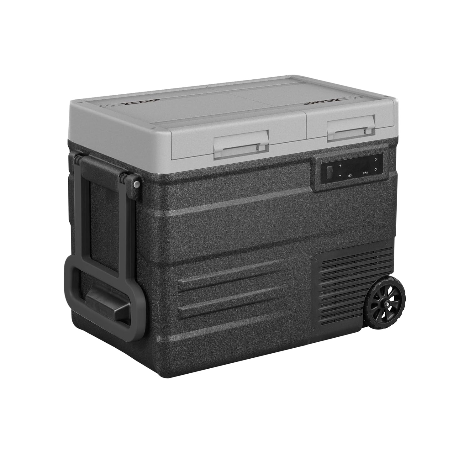zcamp UD65 12V Car Refrigerator,Dual Zone Car Fridge with Wheels,60QT(56.7L) Electric Cooler Portable Freezer,12 Volt Refrigerator -4℉~68℉,12/24V DC 100-240V AC for Camping, Travel, Truck, RV