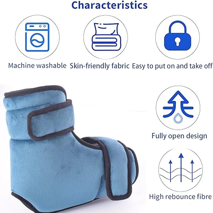 AUSTYLCO 2PCS Heel Protector Cushion-Foot Support Pillow,Anti-Decubitus Heel Pad for Heel Pain Relief,Pressure Sores,Pressure Sores,Bed Sores,Plantar Fasciitis,Adjustable in Size