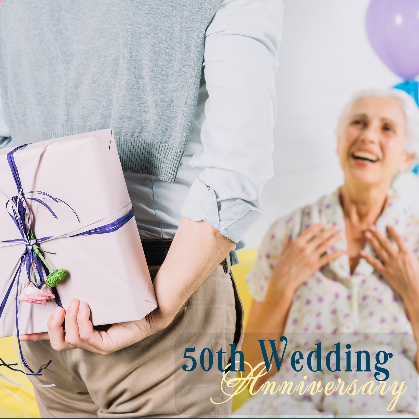 Movdyka 50th Wedding Anniversary Crystal Gifts for Couple Parents, Unique 50th Decorations Lamp Present for Women Men, 50 Years of Marriage Keepsake Gift for Him Her