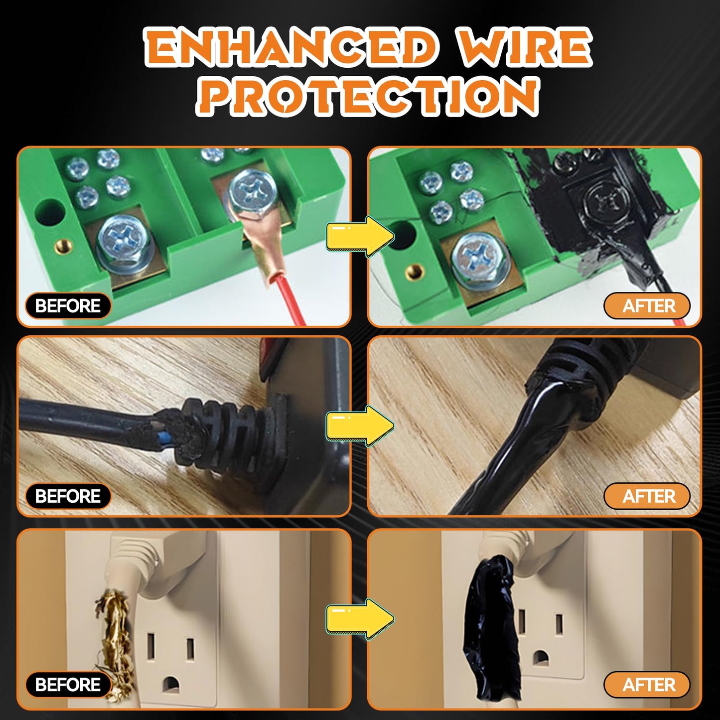 Liquid Electrical Tape, Quick Drying Insulating Electrical Glue, Black Waterproof Wire Glue, High Temperature Resistant; Ideal for Wire Equipment Repair, Automotive, Marine, and Home Use, 4OZ