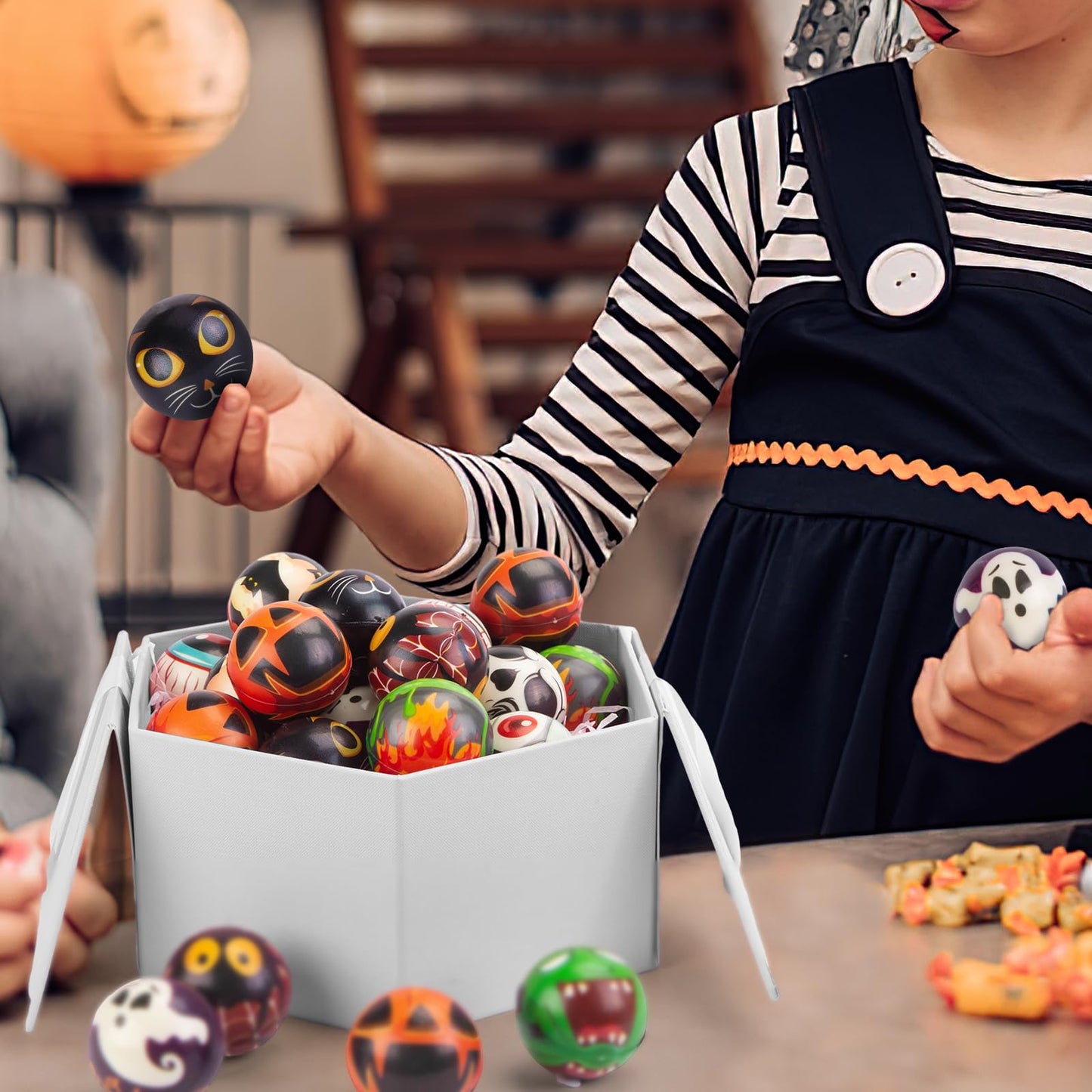 LovesTown 12PCS Halloween Stress Balls, Halloween Squishies Sensory Fidget Toys Gifts for Coworkers Kids Party Favors Goodie Bag Basket Stuffers