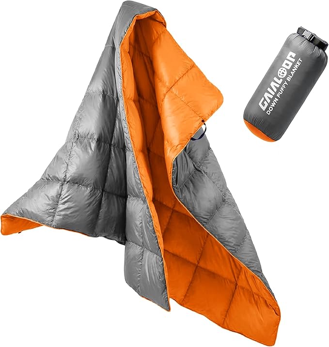 Gaialoop Down Puffy Blanket for Car Camping Outdoor Travel Backpacking, Duck Down Lightweight Portable Soft Warm Cozy Camp...