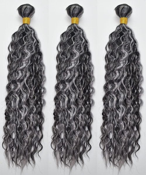 Labamiya Human Hair Bundles 20 22 24 Inch Jerry Curly P4/GREY Bundles Human Hair 11A Brazilian Virgin Quick Weave Hair for Black Women