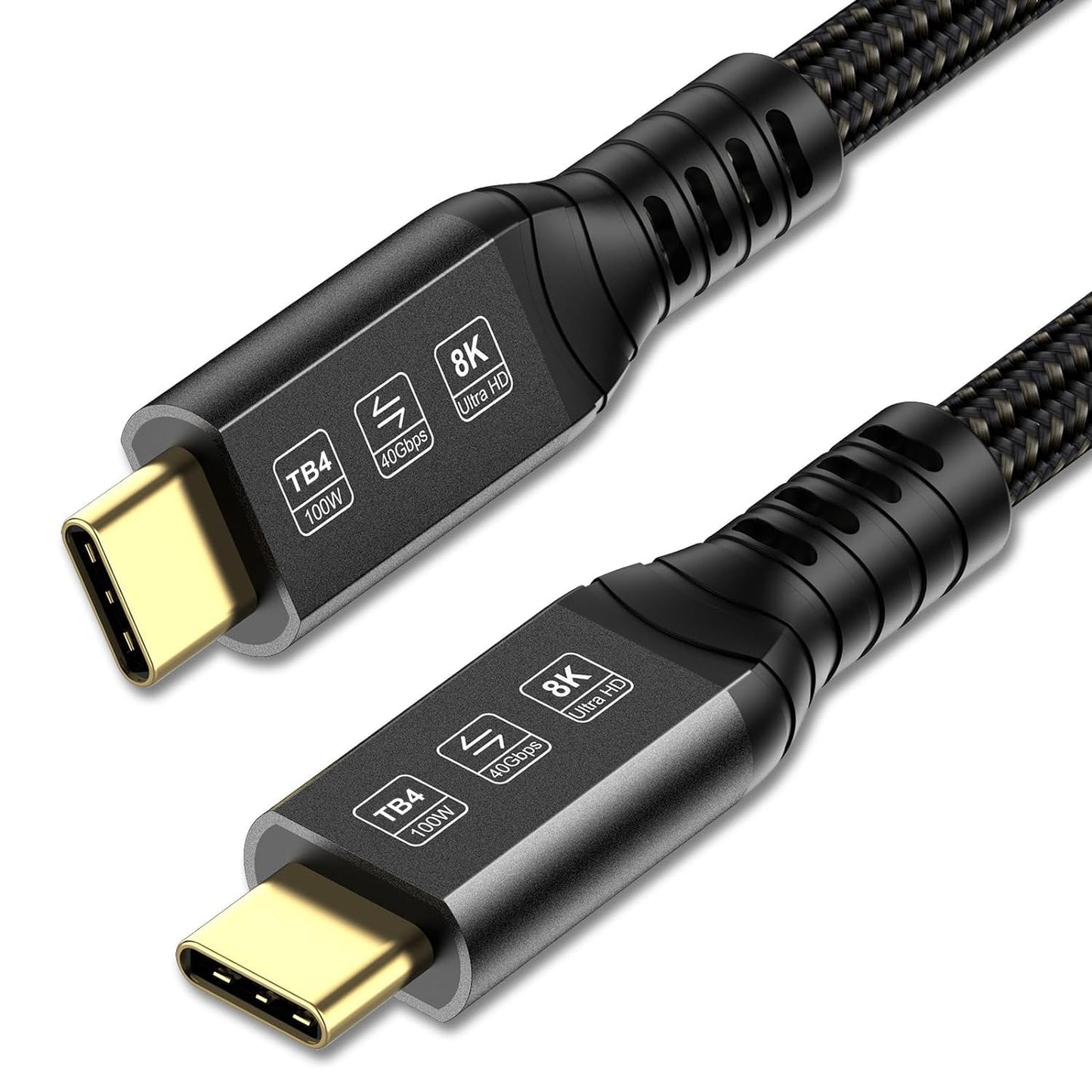 [40Gbps Data Sync] Compatible With Thunderbolt 4 Cable 10 Ft Support 100W Fast Charing And 8K/4K Display For Thunderbolt 3/Usb4