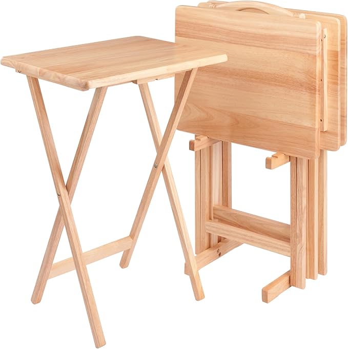 Winsome Wood Alex Snack Table Natural Set 5 Pc, 25.98 inches