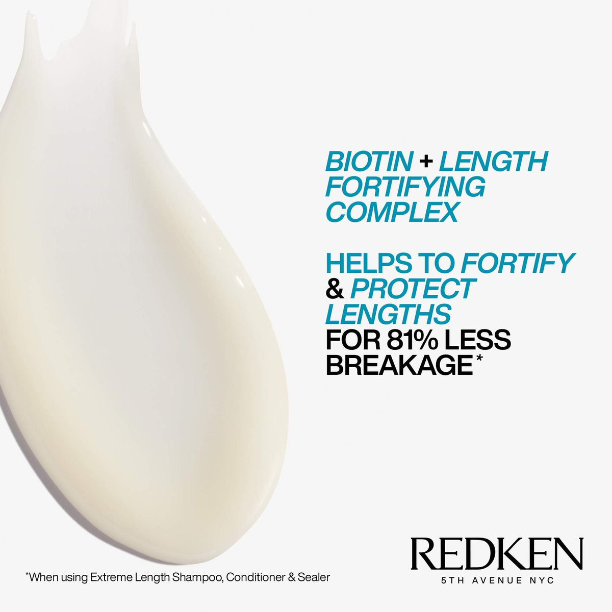 Redken Extreme Length Leave-In Treatment For Hair Growth - Seals Split Ends & Prevents Breakage, Infused With Biotin
