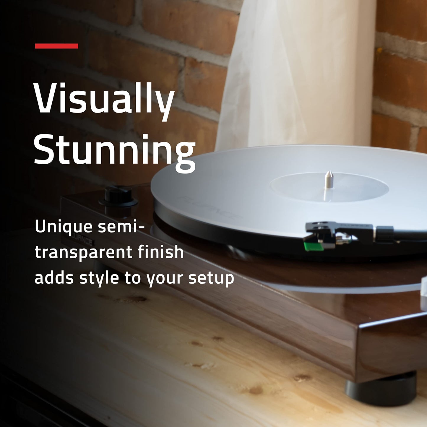 Fluance Acrylic Platter Mat For Turntables - Reduces Vibrations For Improved Sound Clarity For Vinyl Record Playback, Antistatic