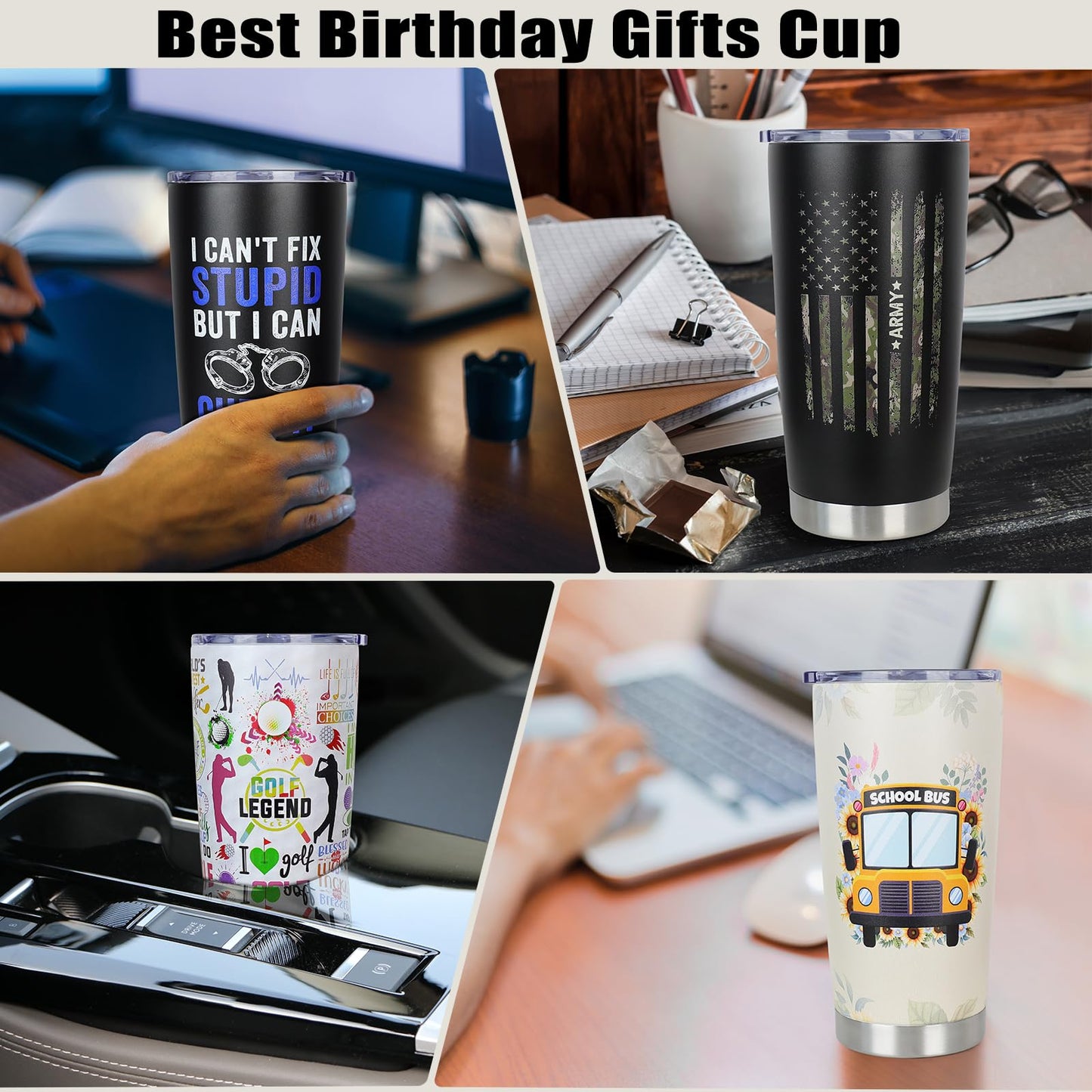 DECZHIYU Police Officer Gifts for Men - Academy Graduation Gifts for Police Officers Retirement Fathers Day Christmas Birthday Gift for Dad Husband Boyfriend - 20oz Stainless Steel Tumbler
